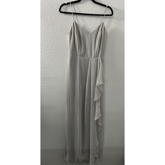 After‎ Six Cabernet Evening gown Dress Women’s Size 6 Style 6820 Oyster HOCO - Picture 1 of 11